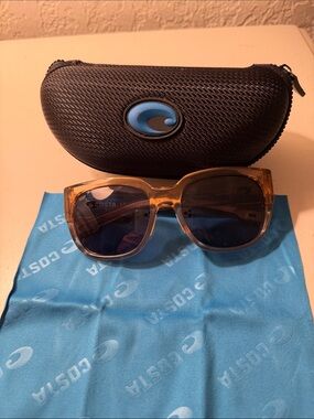 Costa Amber Frame Sunglasses with Blue Lenses